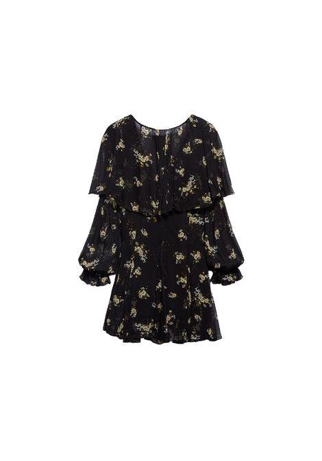 Abito Aniye by donna Lily 185819 Nero stampa floreale scollo a v maniche lunghe Aniye by | Abiti | 1858192426